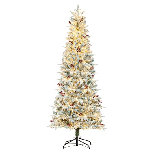 Haute Decor 7ft. Pre-Lit Lexington Fir Artificial Christmas Tree, Warm White LED Lights